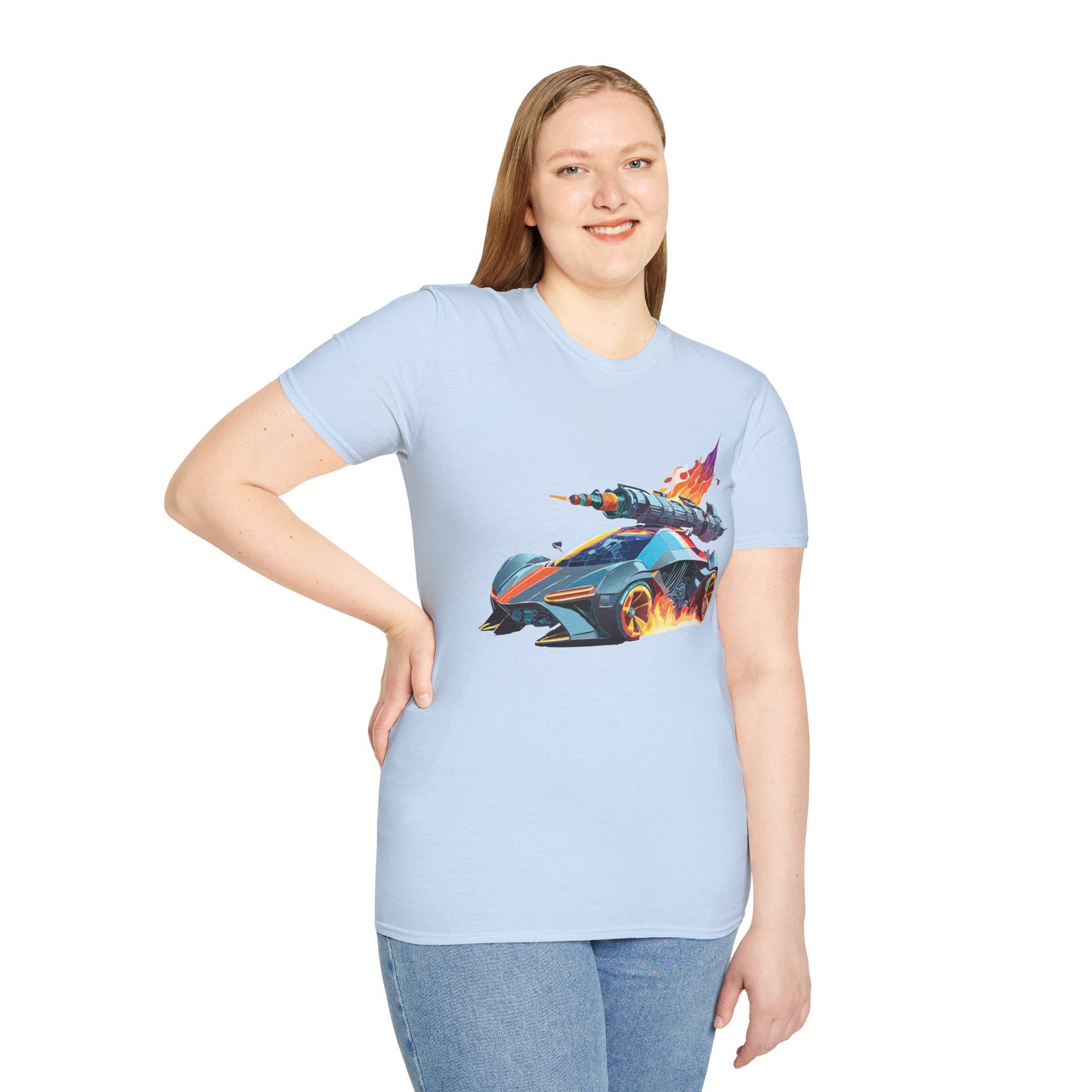 Car T Shirt for Car Lovers Unisex Softstyle Tee 64000 Hot Wheels Design Shirt with Cars