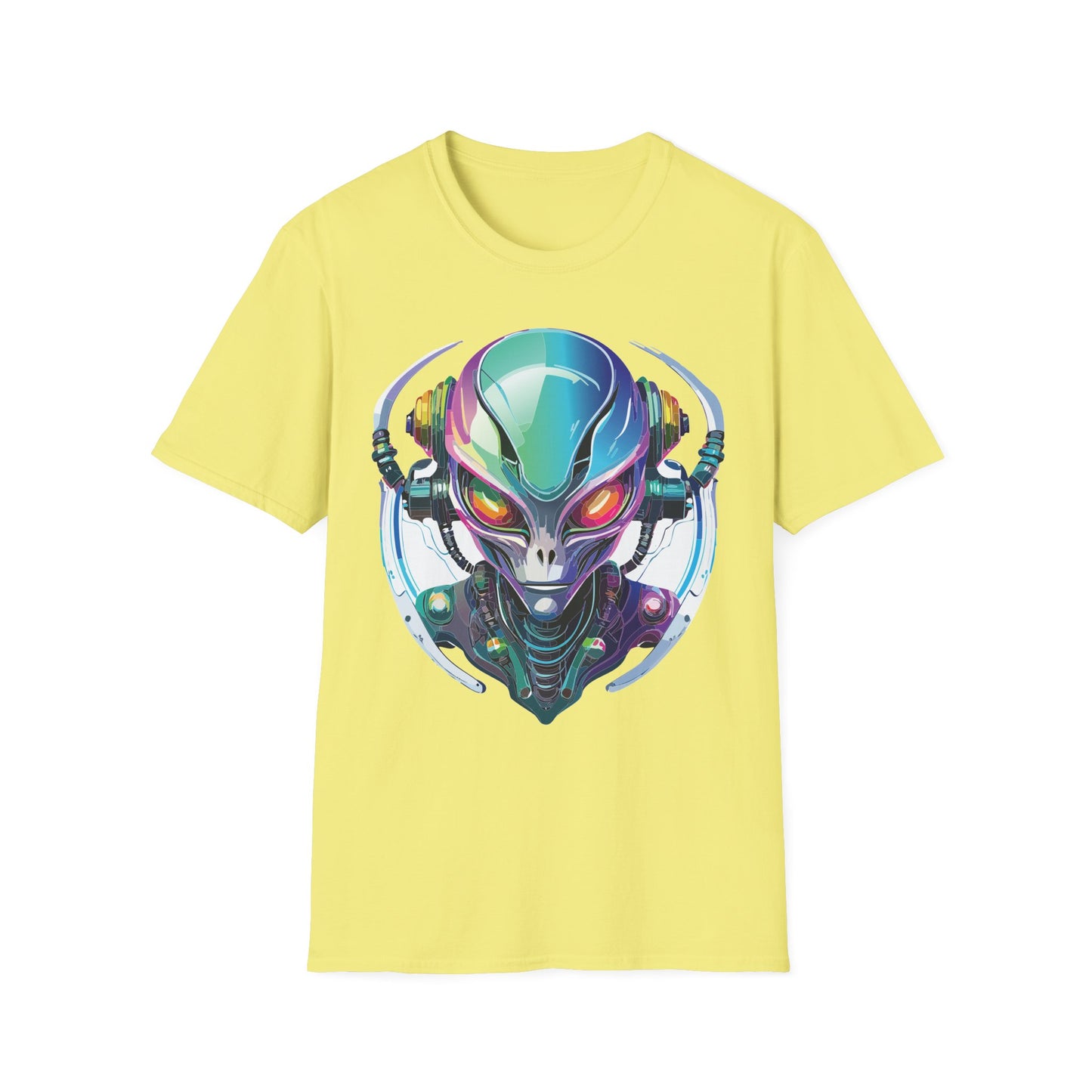 Alien Cosmos T Shirt Unisex Softstyle 64000 Tee With Alien Space Design 100 Percent Ringspun Cotton