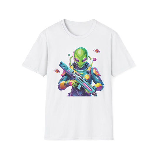 Alien Cosmos T Shirt Unisex Gildan Softstyle 64000 Art Design Tee For Everyday Comfort