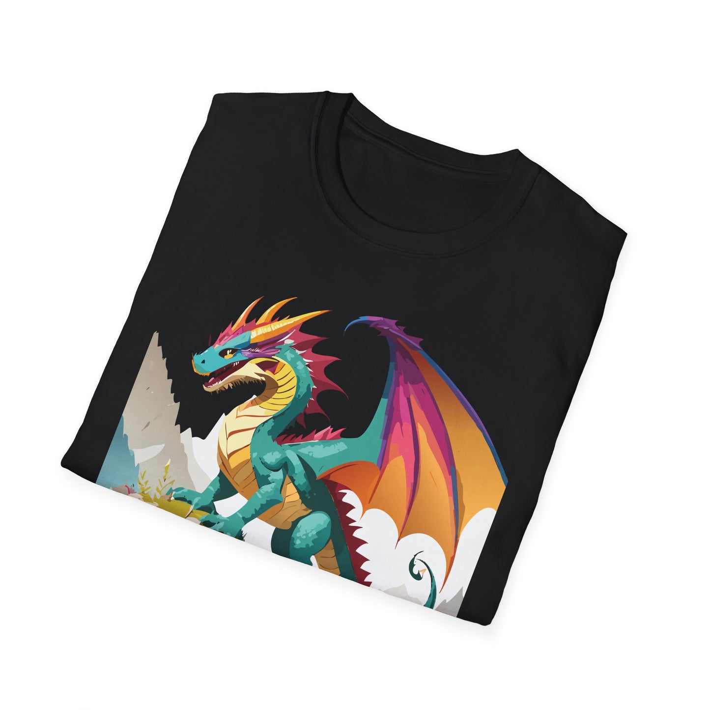 Dragon T Shirt Unisex Dragon Shirt With Animal Art Design Softstyle Cotton Tee Shirt