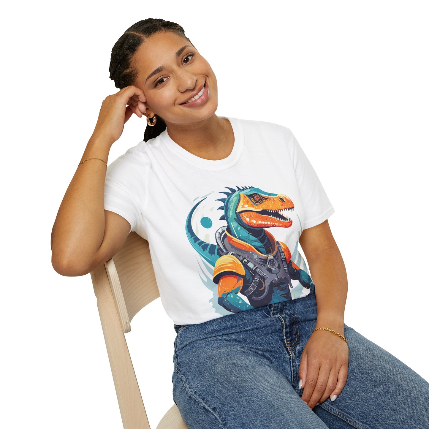Gildan Alien Cosmos T Shirt Unisex Softstyle 64000 Cotton Tee With Alien Art Design Graphic Print