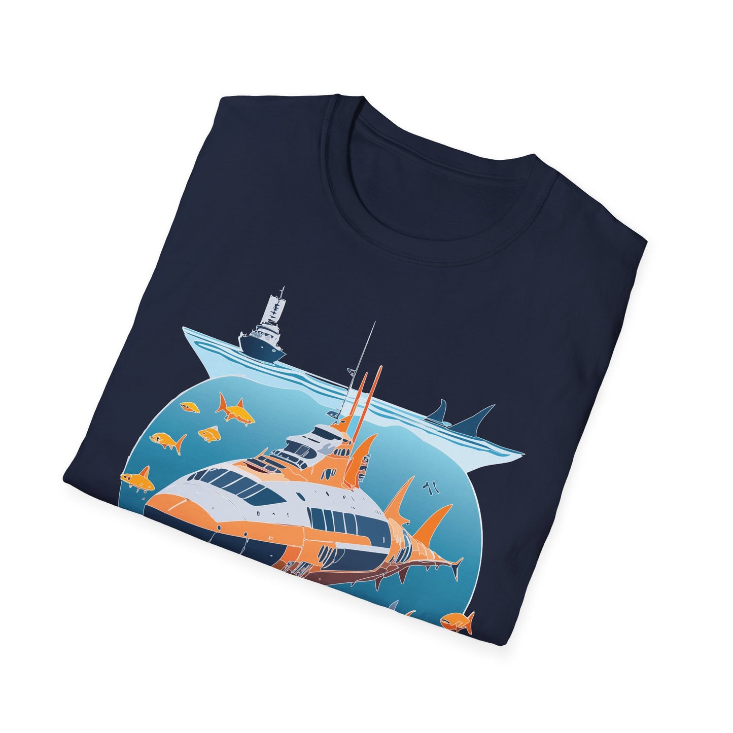 Ocean Tee Shirt, Ocean Shirt, Shirt with Ocean, U boat Tees, Shirt with U-Boat