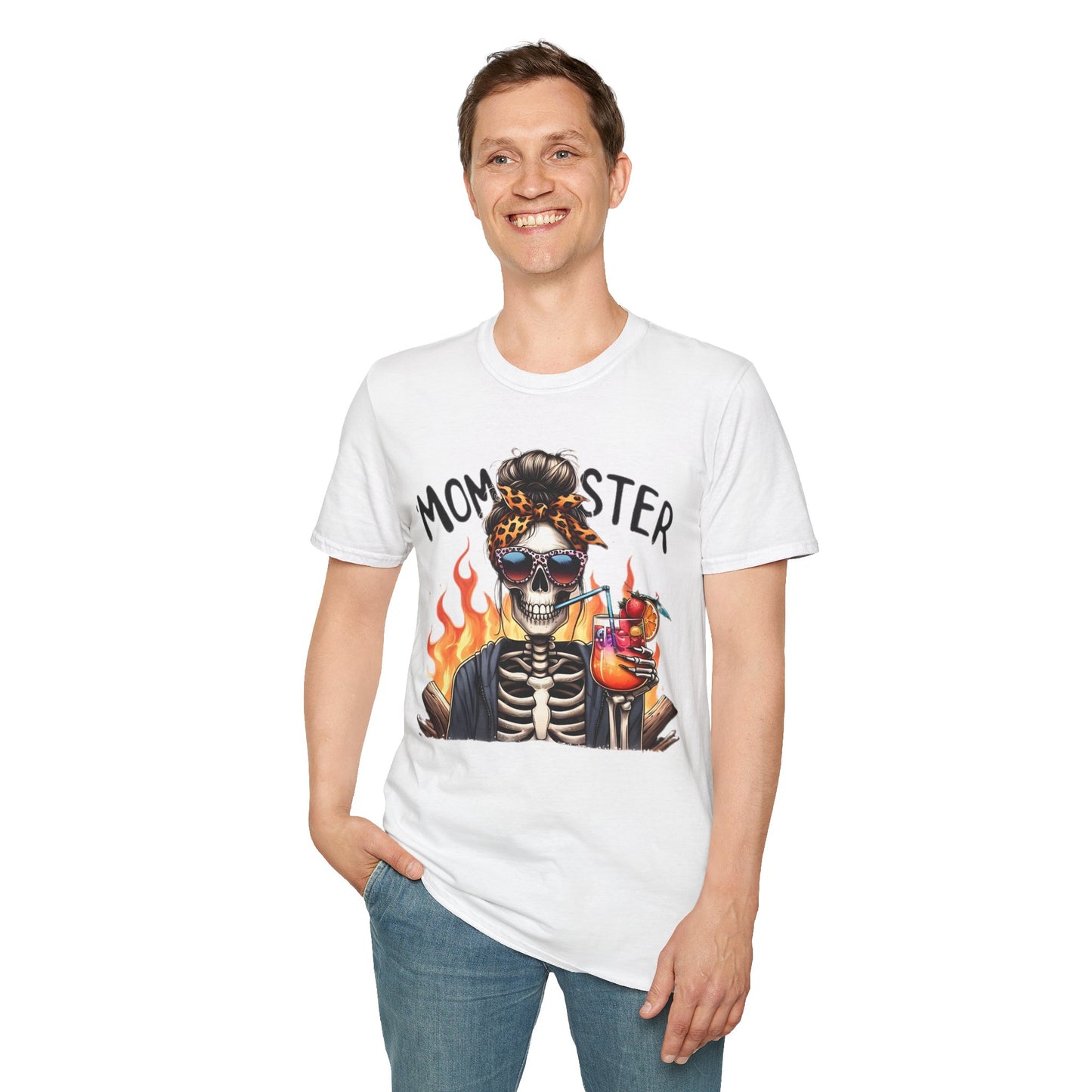 Skull Tee Shirt Unisex Skeleton Shirt Softstyle Gildan 100 Percent Cotton Graphic Tee