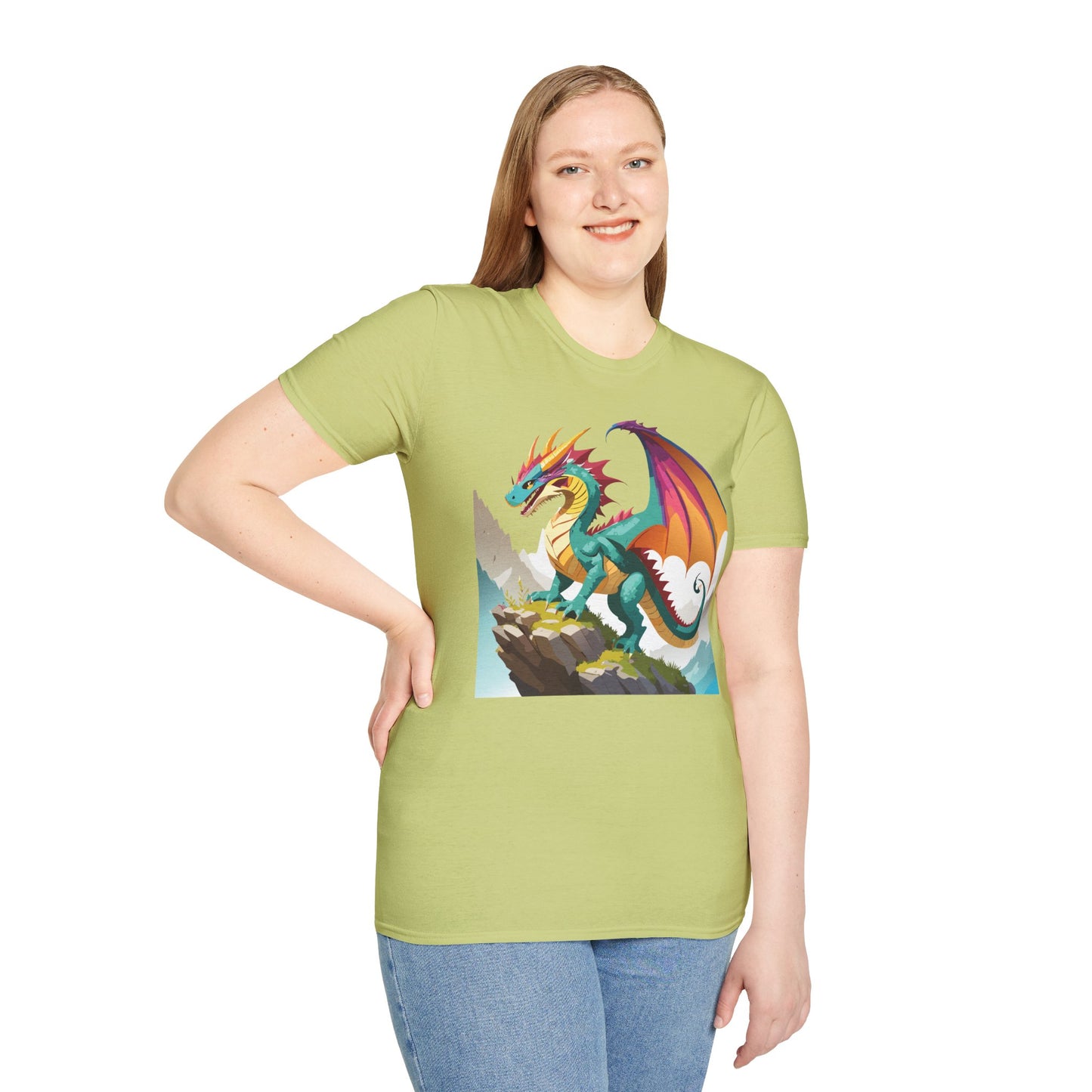 Dragon T Shirt Unisex Dragon Shirt With Animal Art Design Softstyle Cotton Tee Shirt