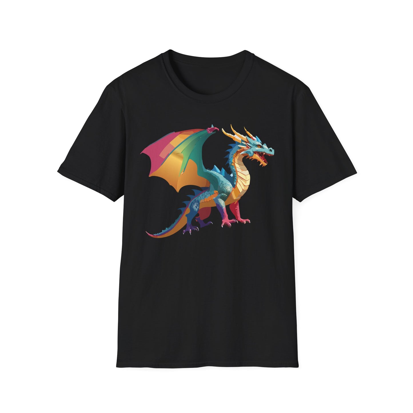 Dragon T Shirt Unisex Dragon Shirt Animal Design Tee Softstyle 100 Percent Ring Spun Cotton