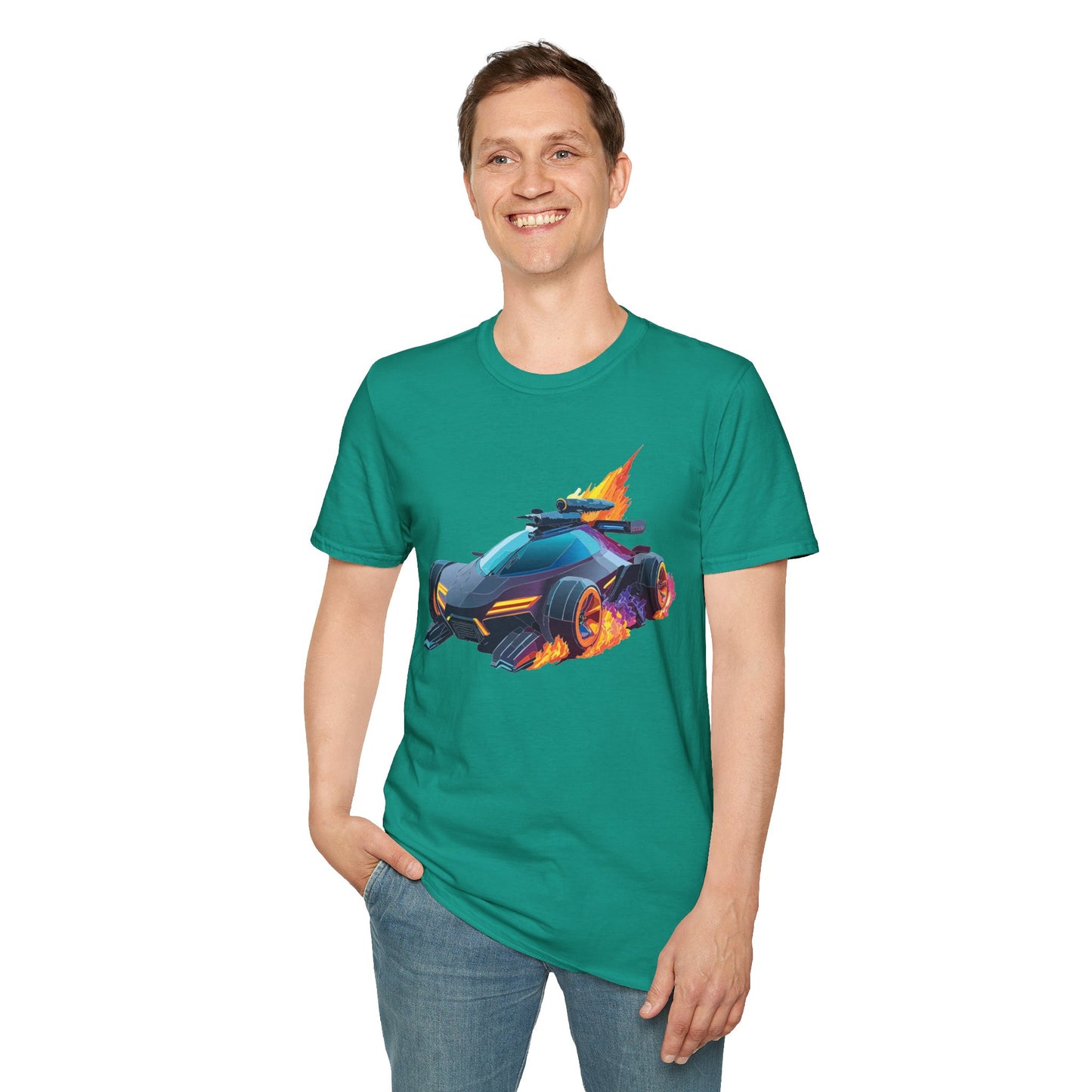 Unisex Car T Shirt Hot Wheels Cars Shirt 100 Percent Ring Spun Cotton Gildan Softstyle Tee