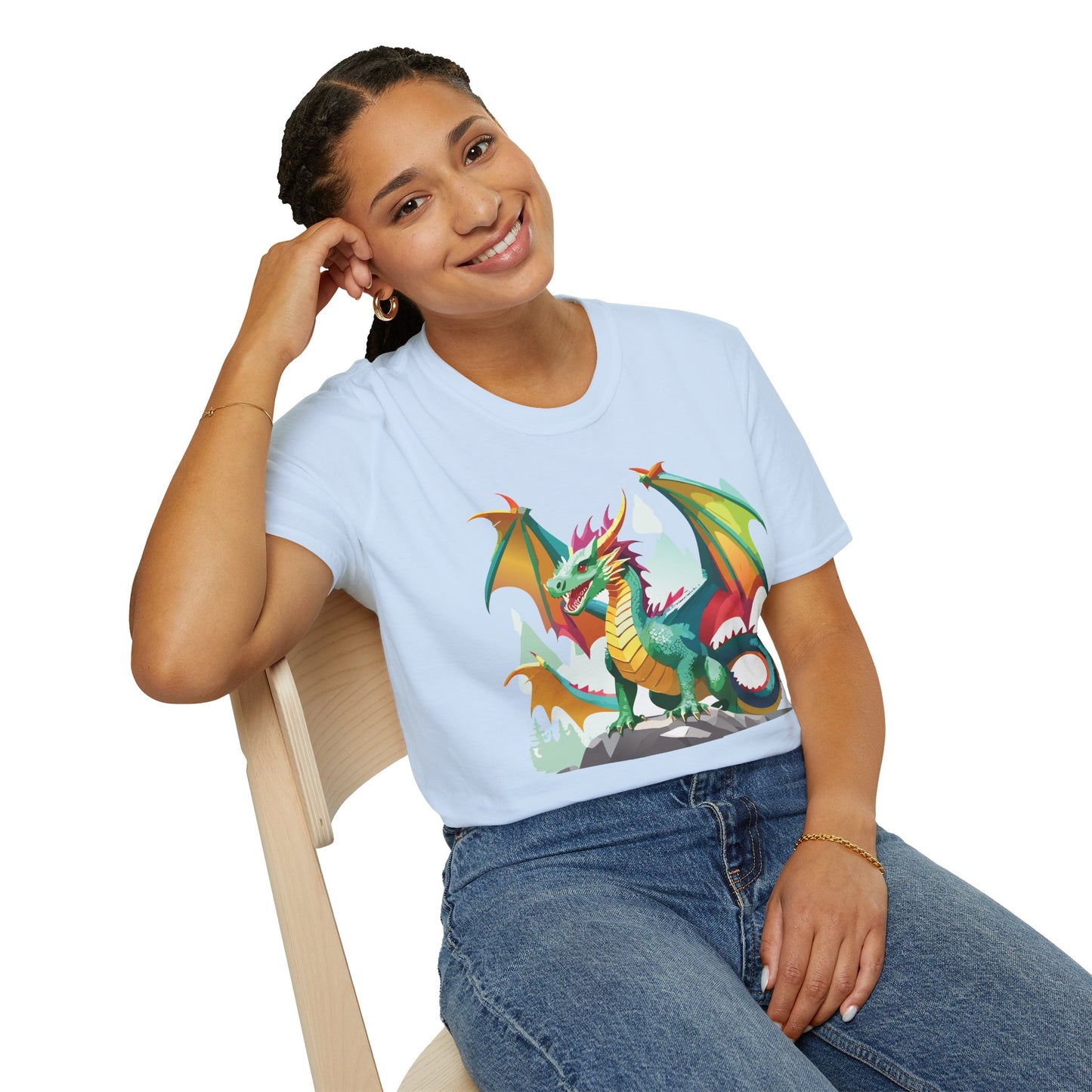 Dragon Graphic T Shirt for Men and Women Unisex Animal Design Softstyle Cotton Tee Premium Quality