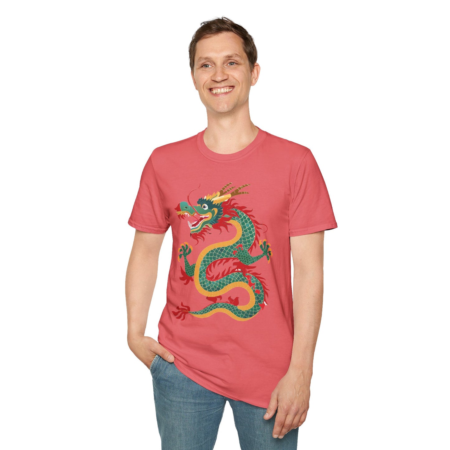 Dragon T Shirt Unisex Dragon Shirt With Animal Art Design Gildan Softstyle Tee 100 Cotton