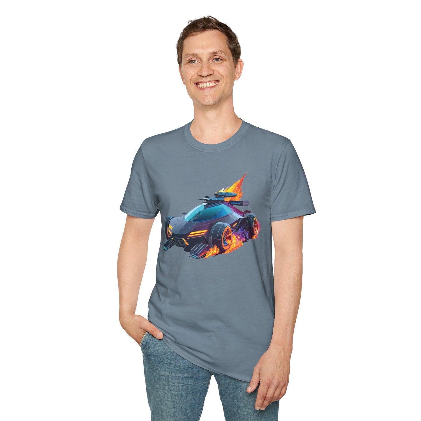 Unisex Car T Shirt Hot Wheels Cars Shirt 100 Percent Ring Spun Cotton Gildan Softstyle Tee