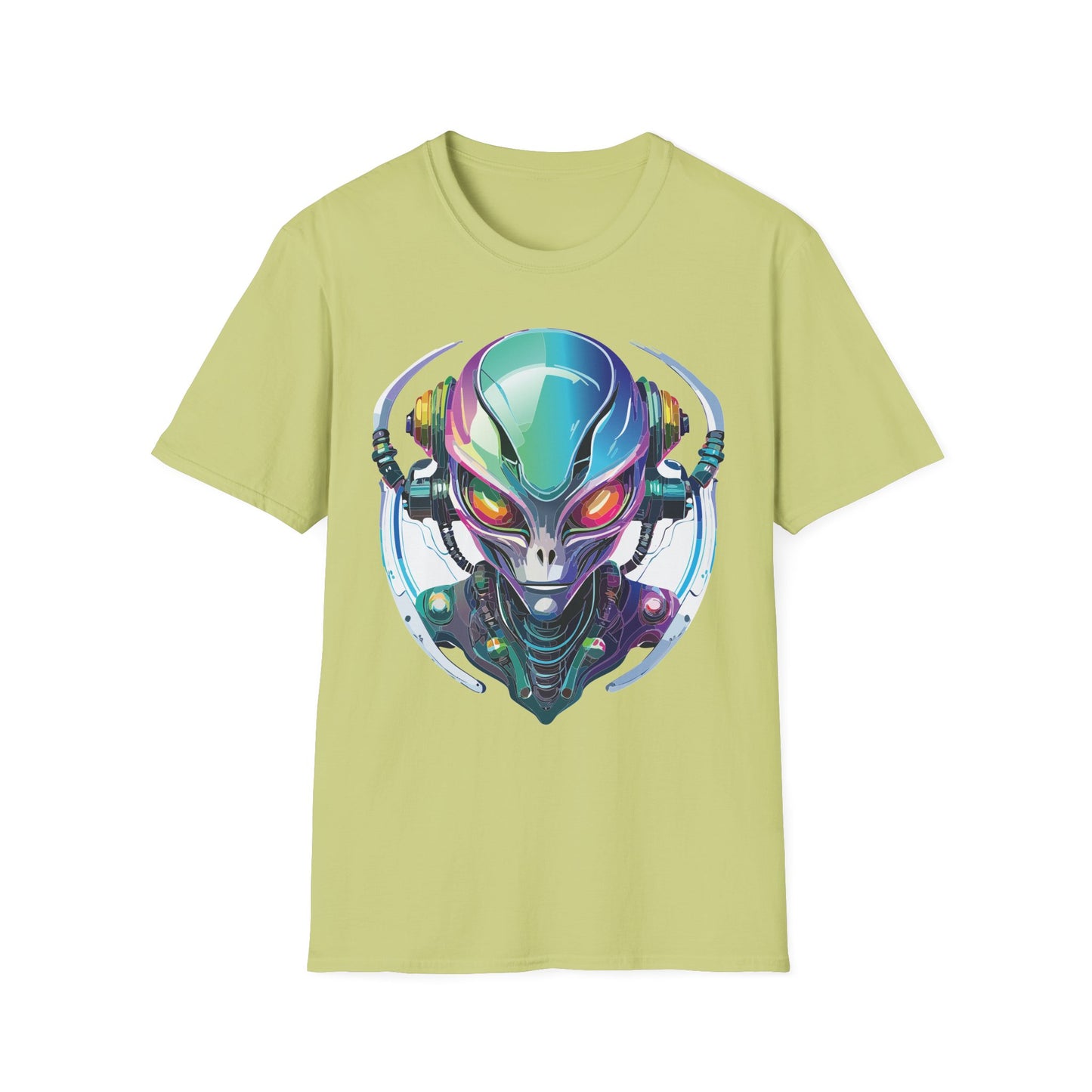 Alien Cosmos T Shirt Unisex Softstyle 64000 Tee With Alien Space Design 100 Percent Ringspun Cotton