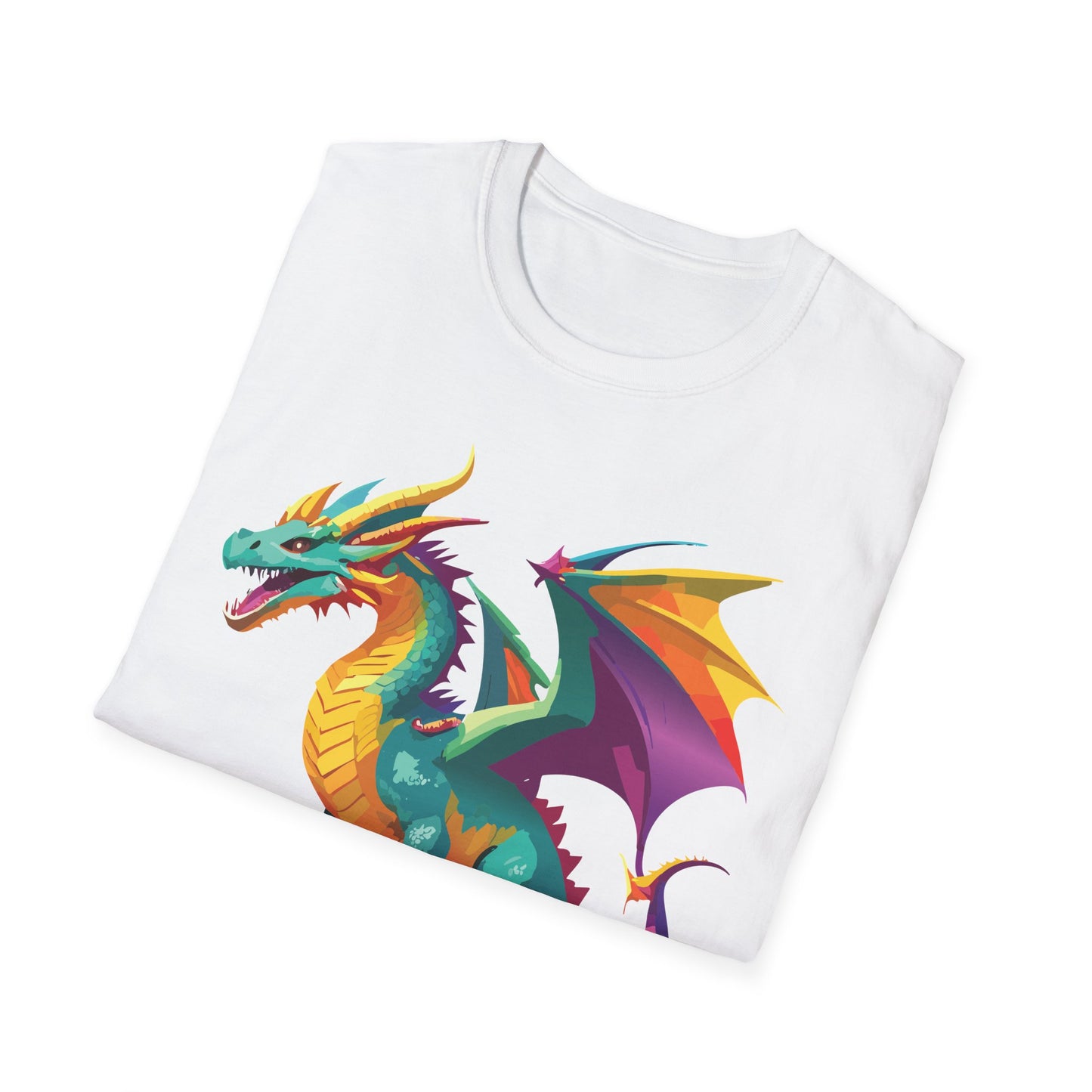 Dragon T Shirt Unisex Short Sleeve Art Design Gildan Softstyle Cotton Tee For Animal Lovers