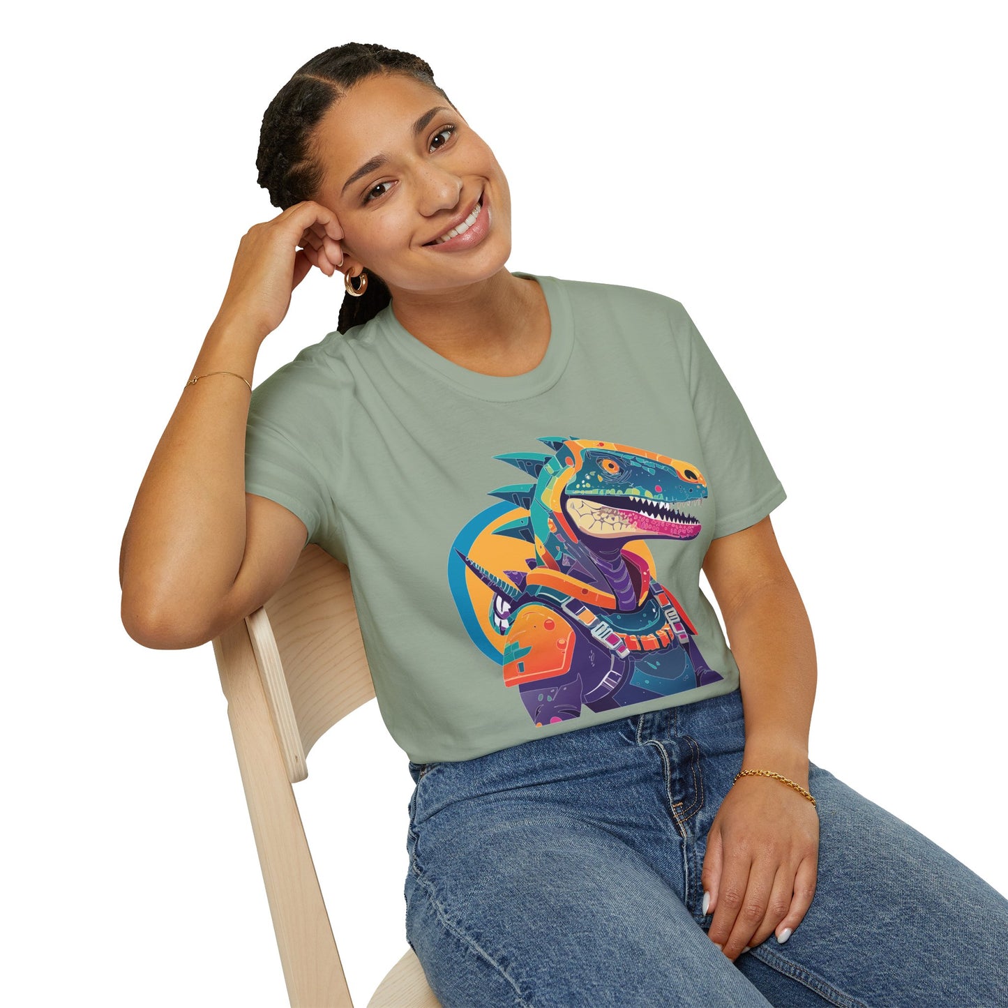 Unisex Alien Cosmos Shirt With Art Design Gildan Softstyle 64000 Short Sleeve Tee