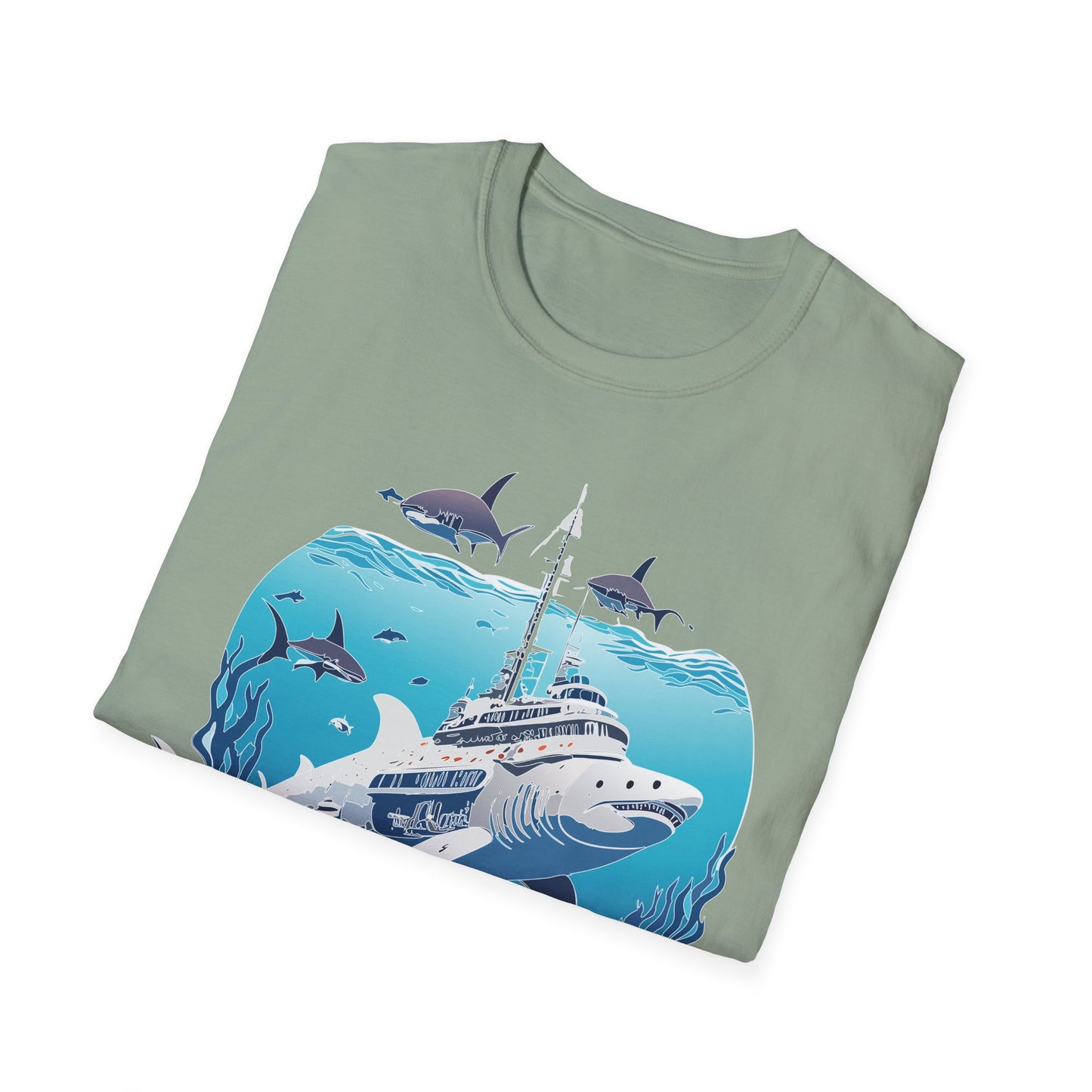 Ocean Tee Shirt, Ocean Shirt, Shirt with Ocean, U boat Tees, Shirt with U-Boat