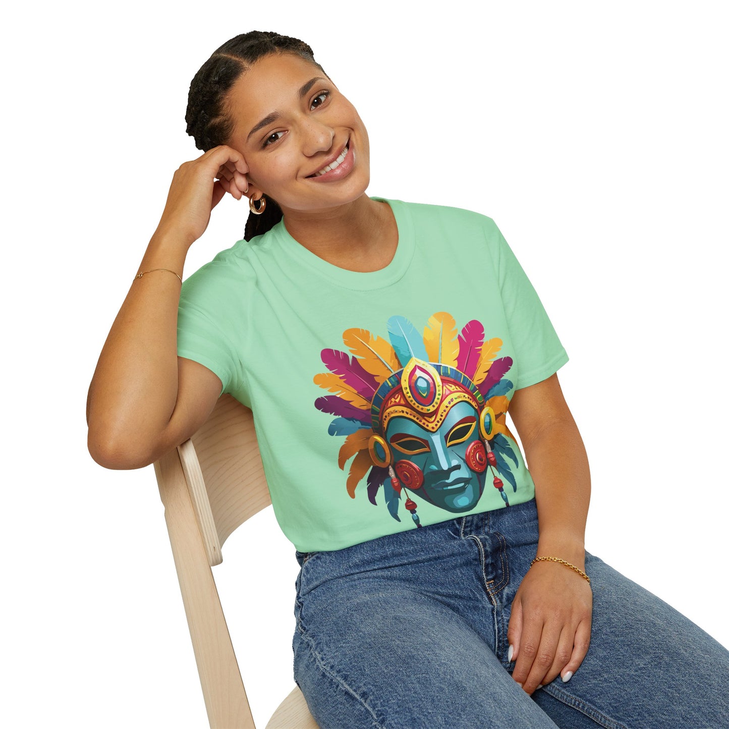 Mask Tee Shirt, Mask Shirt, Shirt with Mask, Masquerade Tees