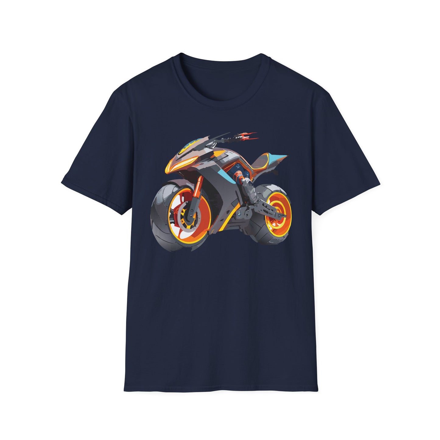 Unisex Bike T Shirt With Motorcycle Graphic MTB Tee Cotton Softstyle Comfort For Riders