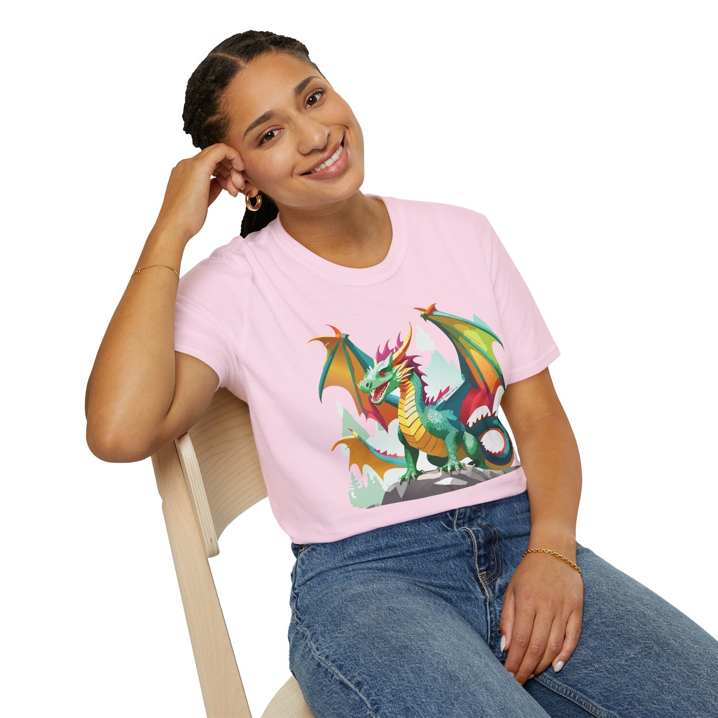 Dragon Graphic T Shirt for Men and Women Unisex Animal Design Softstyle Cotton Tee Premium Quality