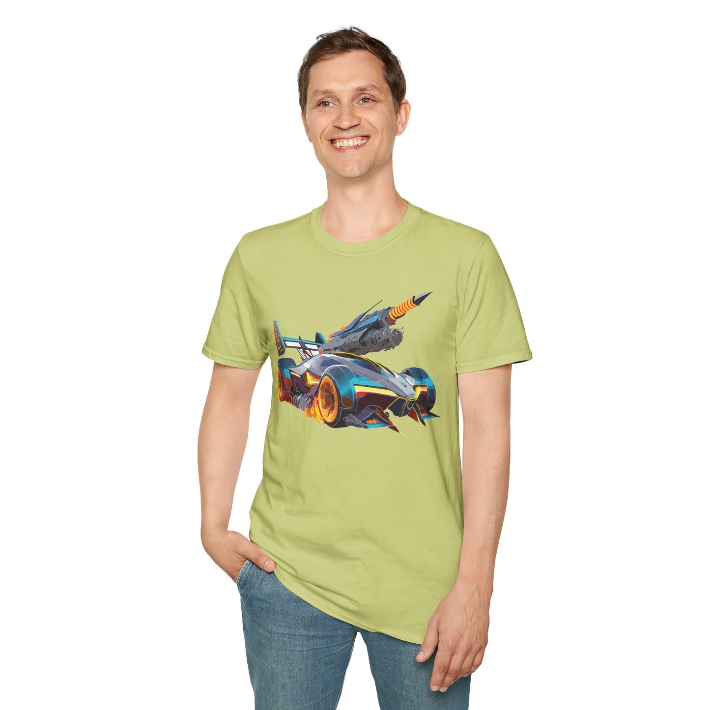 Unisex Car T Shirt Softstyle Cotton Tee With Car Design Hot Wheels Graphic Tee For Men And Women