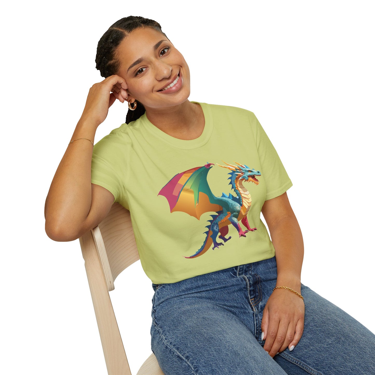 Dragon T Shirt Unisex Dragon Shirt Animal Design Tee Softstyle 100 Percent Ring Spun Cotton