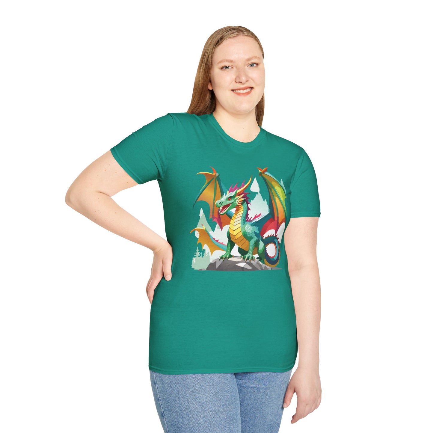Dragon Graphic T Shirt for Men and Women Unisex Animal Design Softstyle Cotton Tee Premium Quality
