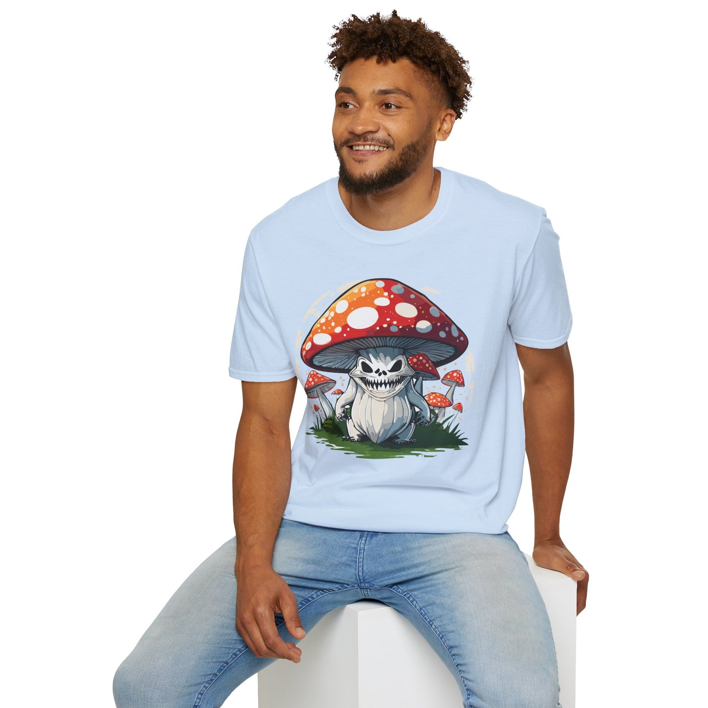 Mashroom Tee Shirt Unisex Softstyle 64000 100 Percent Ring Spun Cotton Funny Mashroom Fungus Design