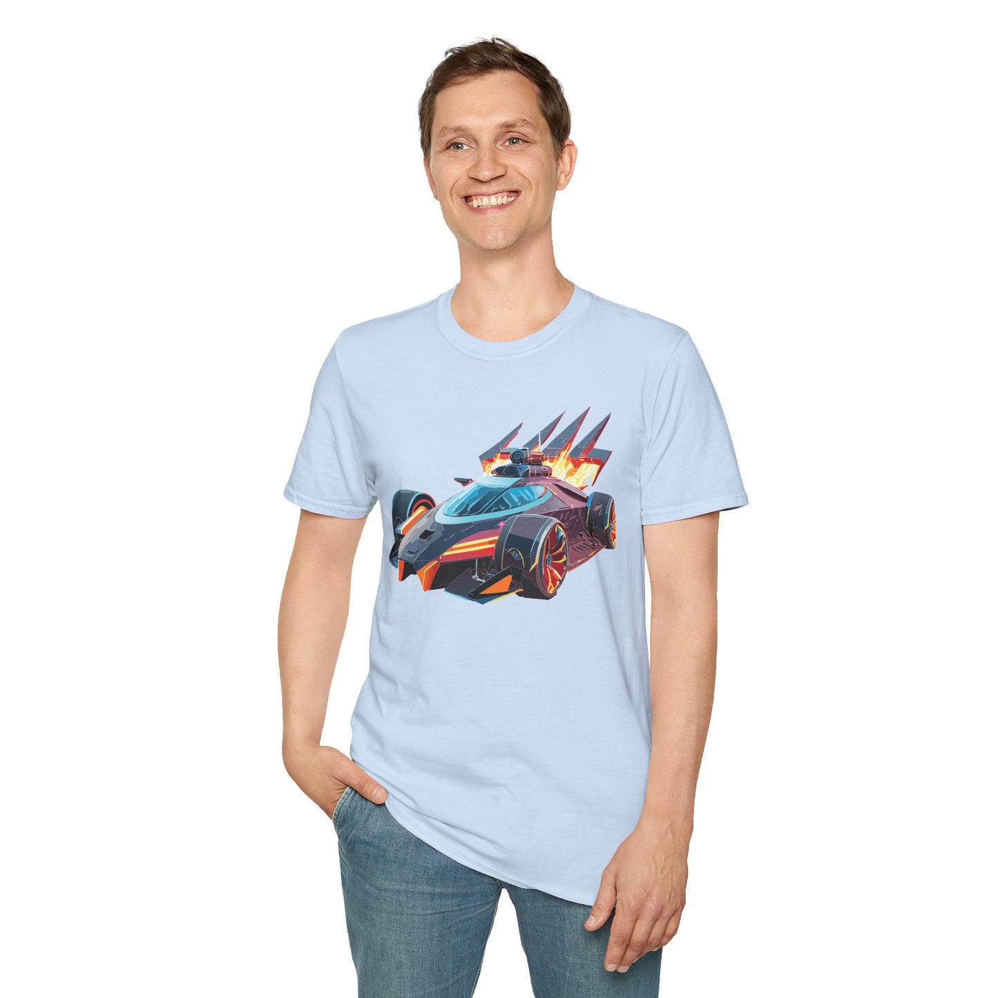 Car T Shirt Unisex Softstyle Cotton Tee With Cars Graphic Hot Wheels Design For Men Women
