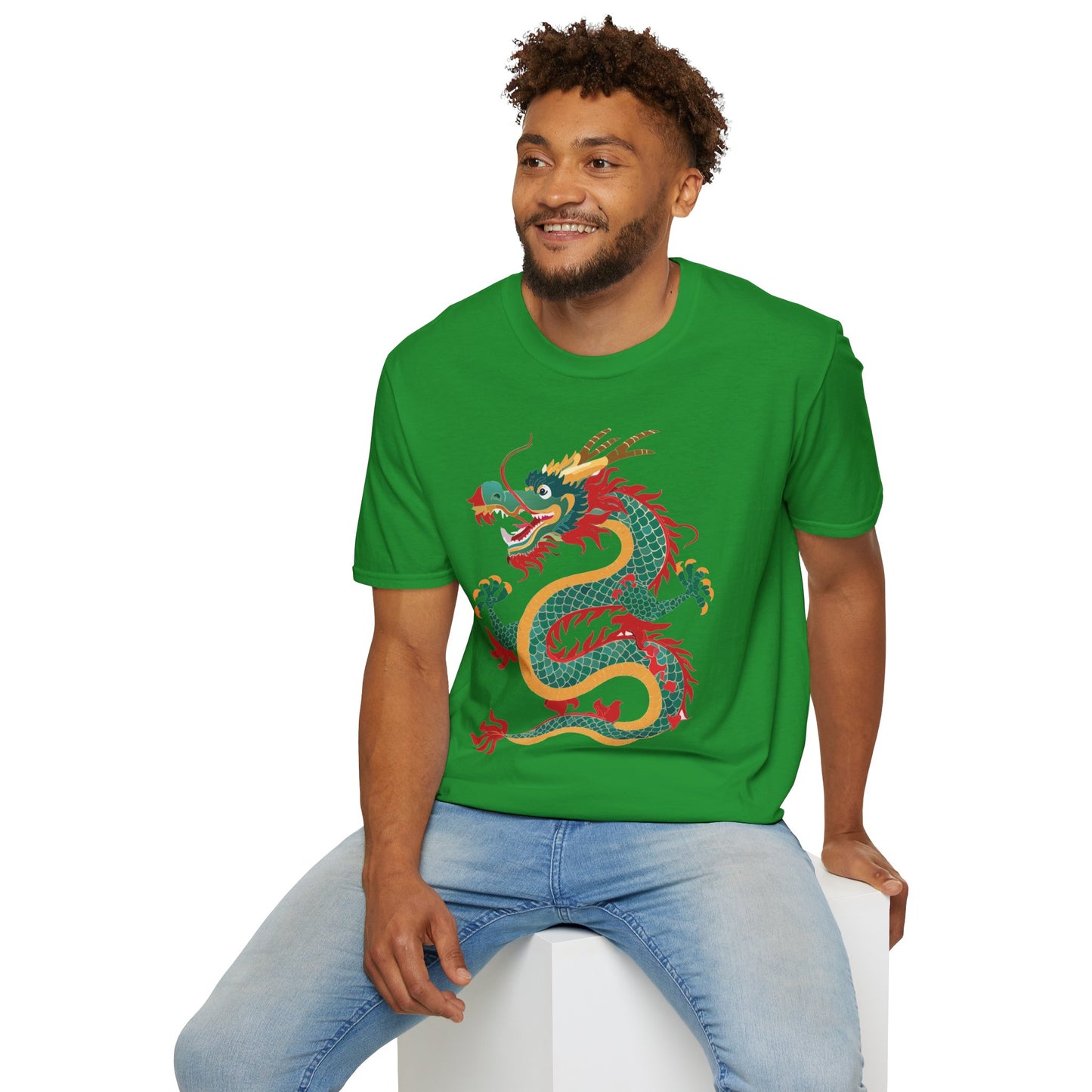 Dragon T Shirt Unisex Dragon Shirt With Animal Art Design Gildan Softstyle Tee 100 Cotton