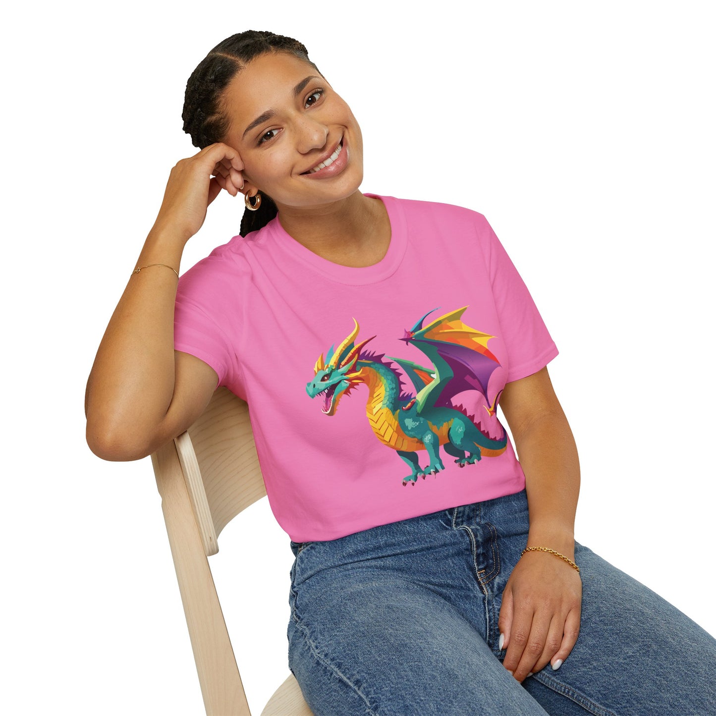 Dragon T Shirt Unisex Short Sleeve Art Design Gildan Softstyle Cotton Tee For Animal Lovers