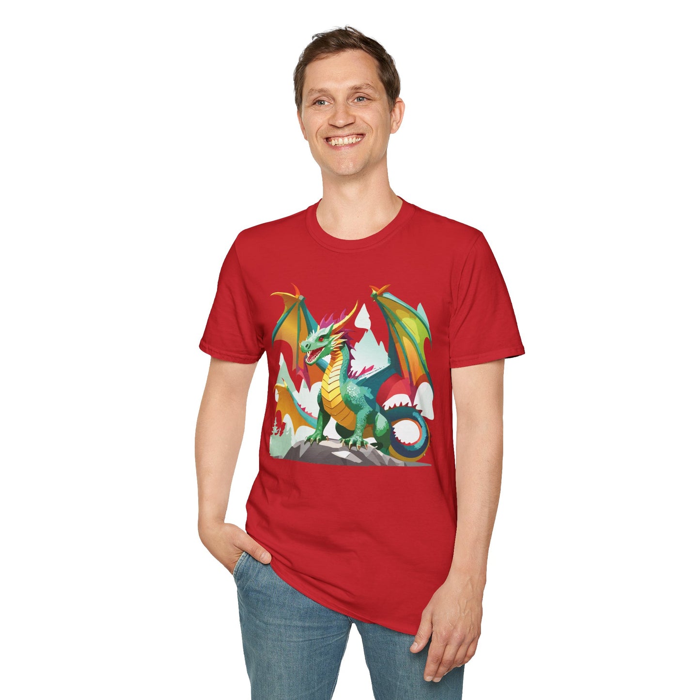 Dragon Graphic T Shirt for Men and Women Unisex Animal Design Softstyle Cotton Tee Premium Quality