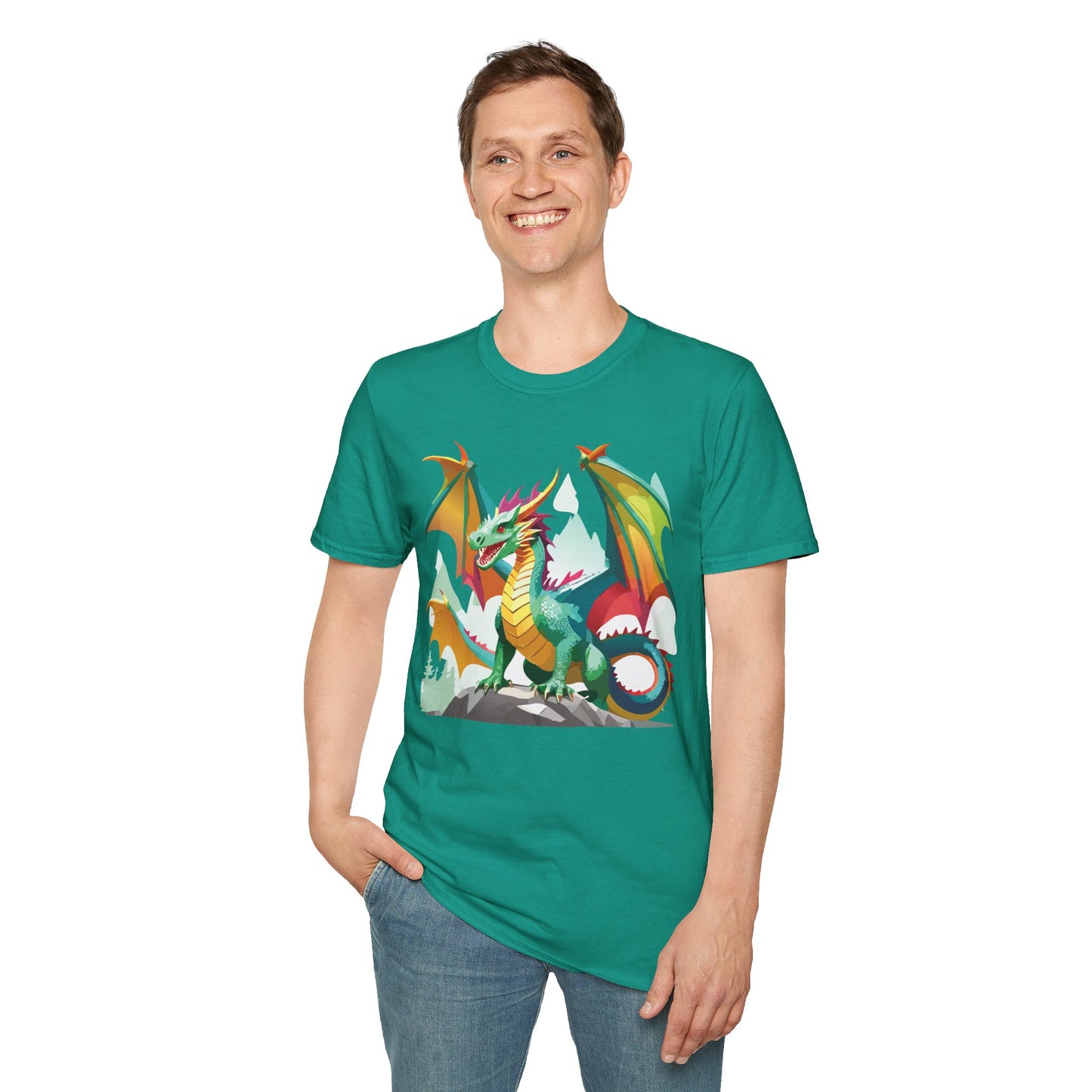 Dragon Graphic T Shirt for Men and Women Unisex Animal Design Softstyle Cotton Tee Premium Quality