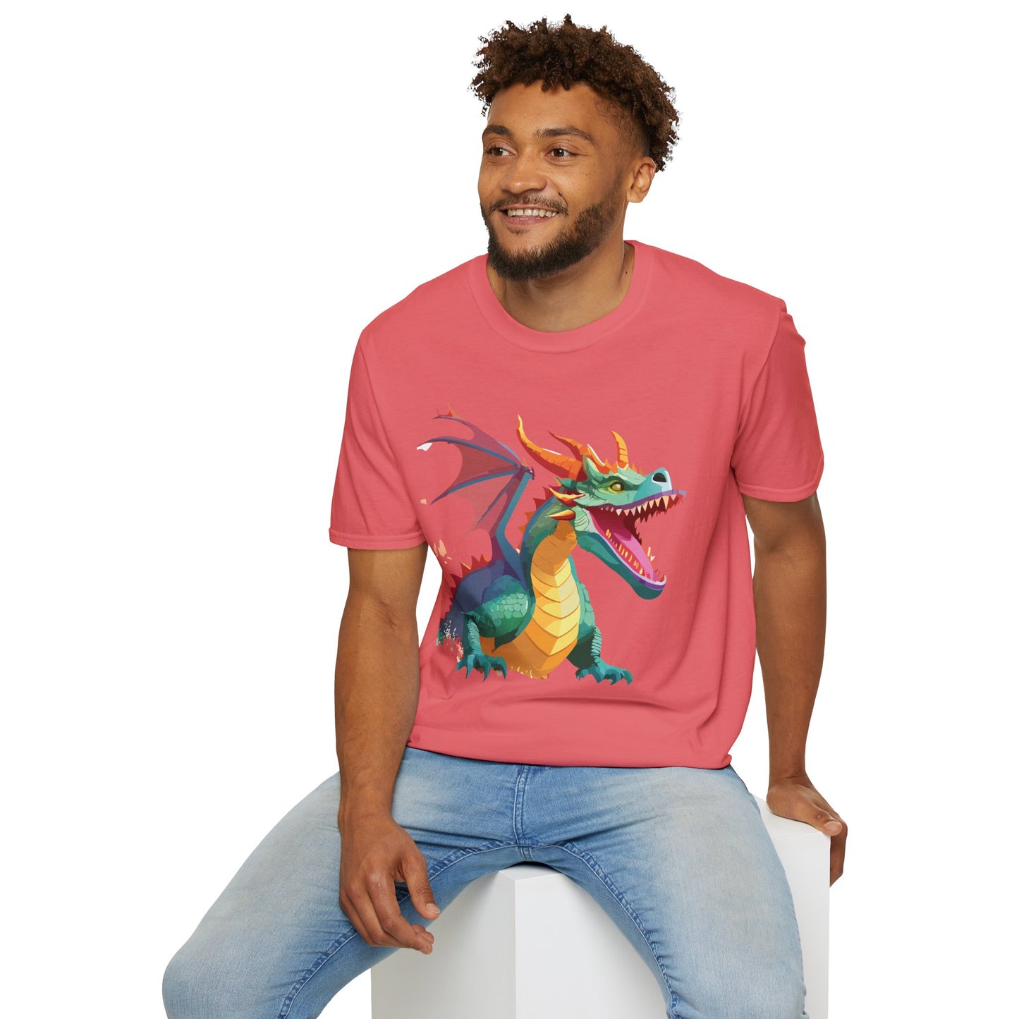 Dragon Graphic T Shirt Unisex Softstyle Cotton Tee Dragon Art Shirt For Men Women