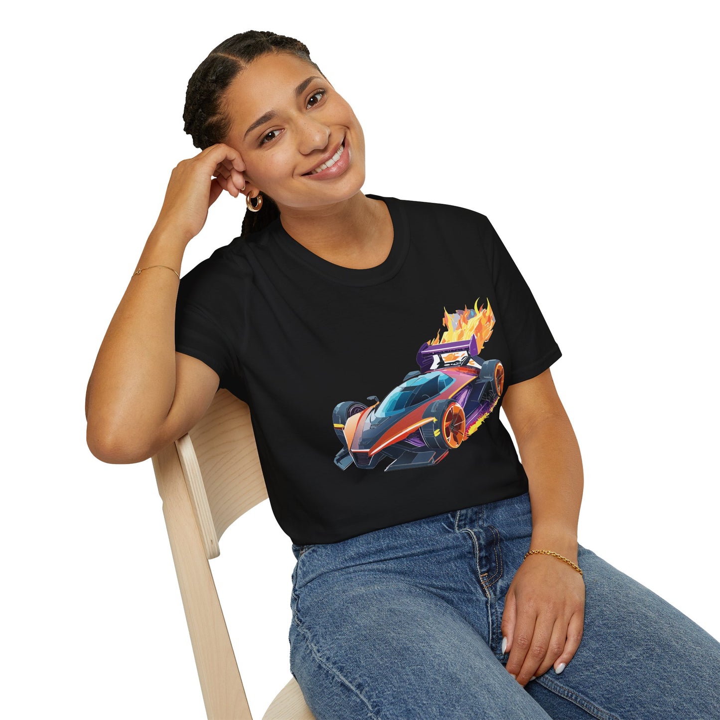 Unisex Car T Shirt Hot Wheels Graphic Tee Car Shirt Gildan Softstyle 64000 Cotton Tee