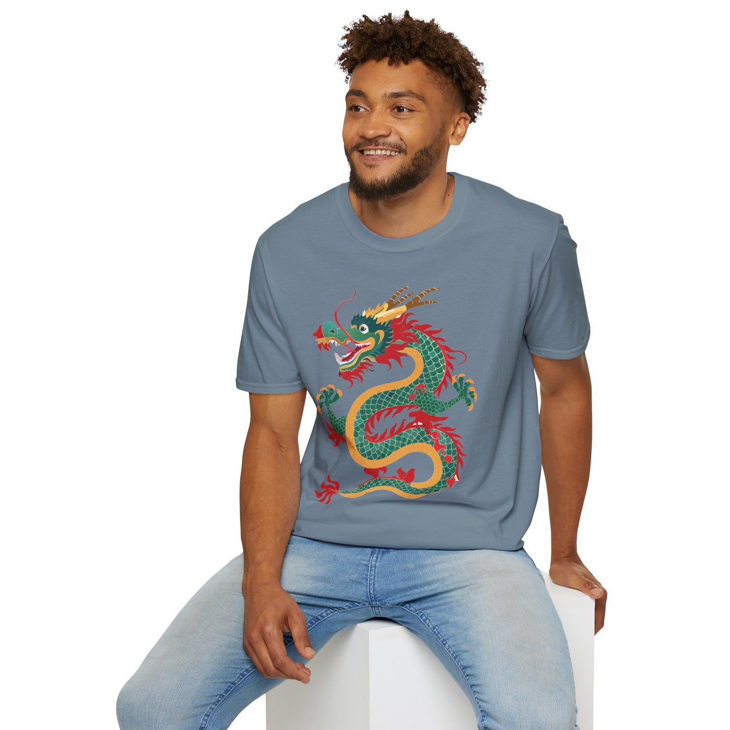 Dragon T Shirt Unisex Dragon Shirt With Animal Art Design Gildan Softstyle Tee 100 Cotton
