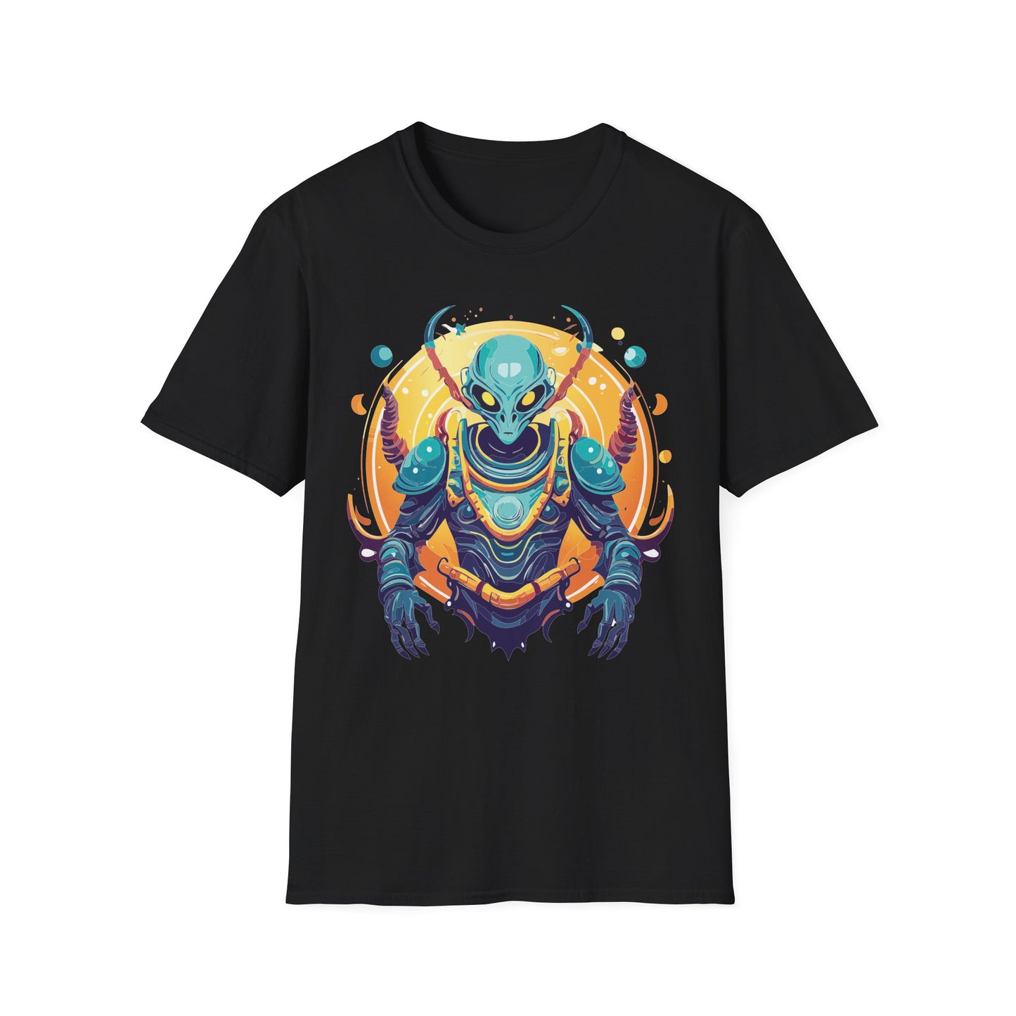 Cosmos Alien T Shirt Unisex Softstyle Short Sleeve Tee With Alien Art Design Artwork