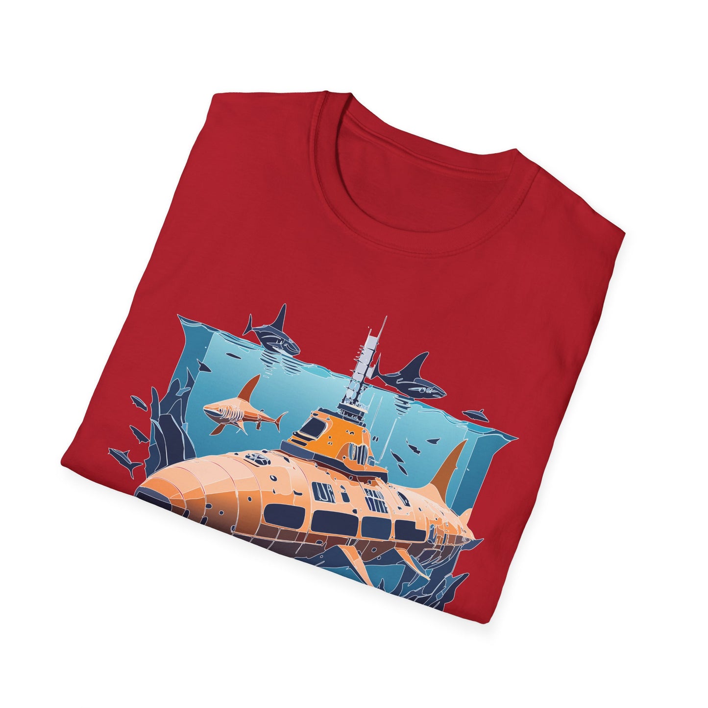 Ocean Tee Shirt, Ocean Shirt, Shirt with Ocean, U boat Tees, Shirt with U-Boat