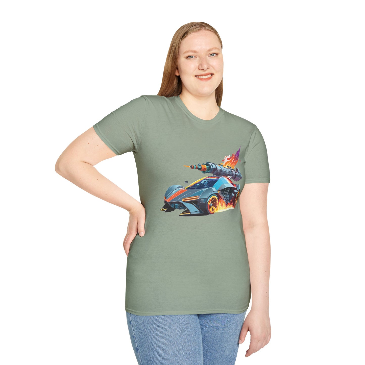 Car T Shirt for Car Lovers Unisex Softstyle Tee 64000 Hot Wheels Design Shirt with Cars