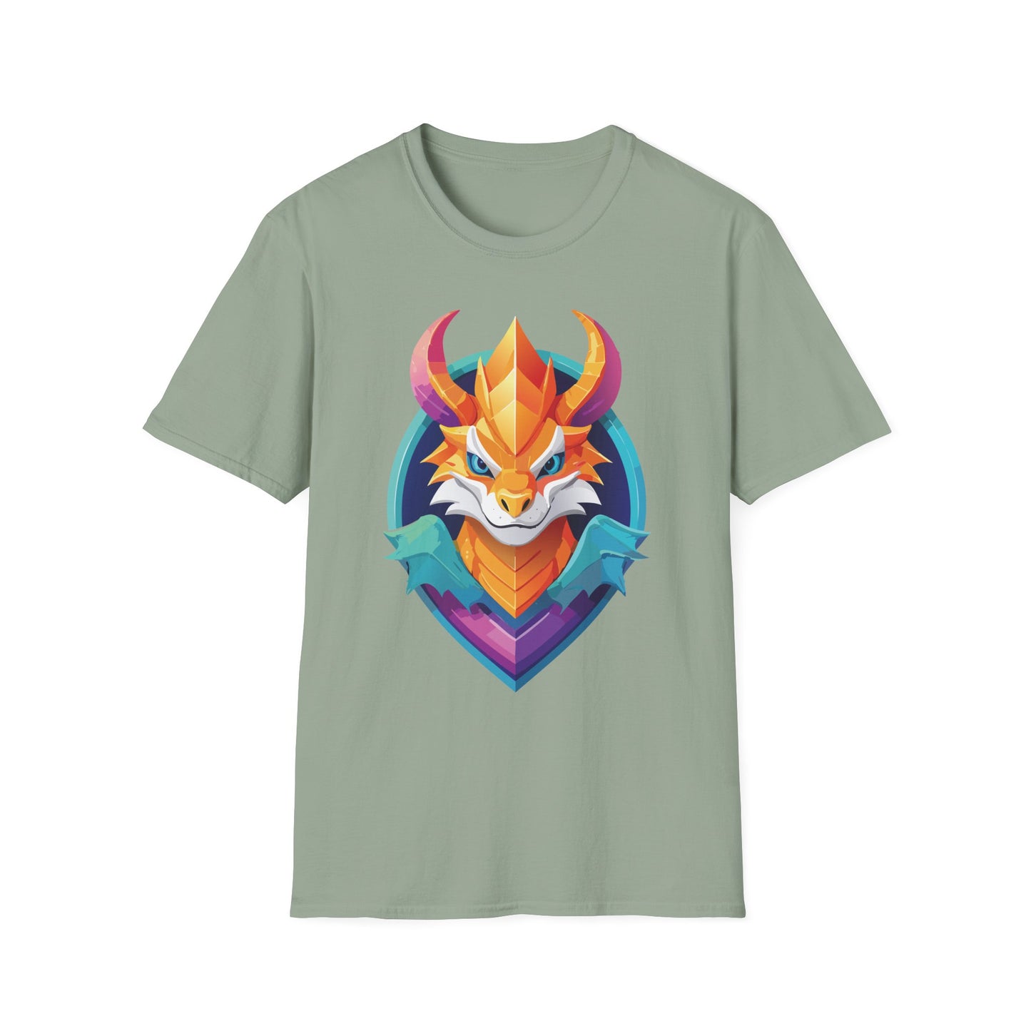 Dragon T Shirt Unisex Gildan Softstyle 64000 Comfortable Cotton Tee With Animal Design
