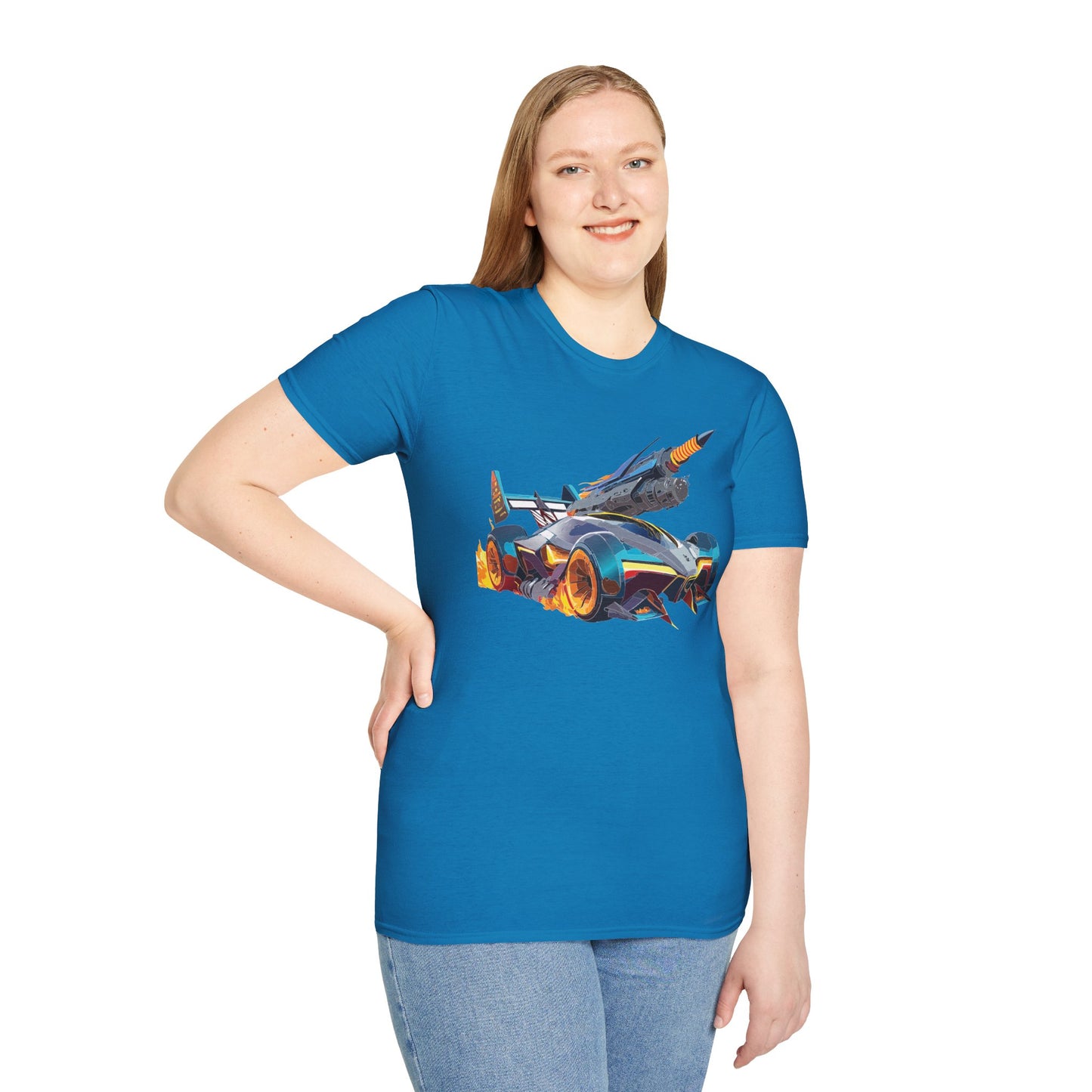 Unisex Car T Shirt Softstyle Cotton Tee With Car Design Hot Wheels Graphic Tee For Men And Women