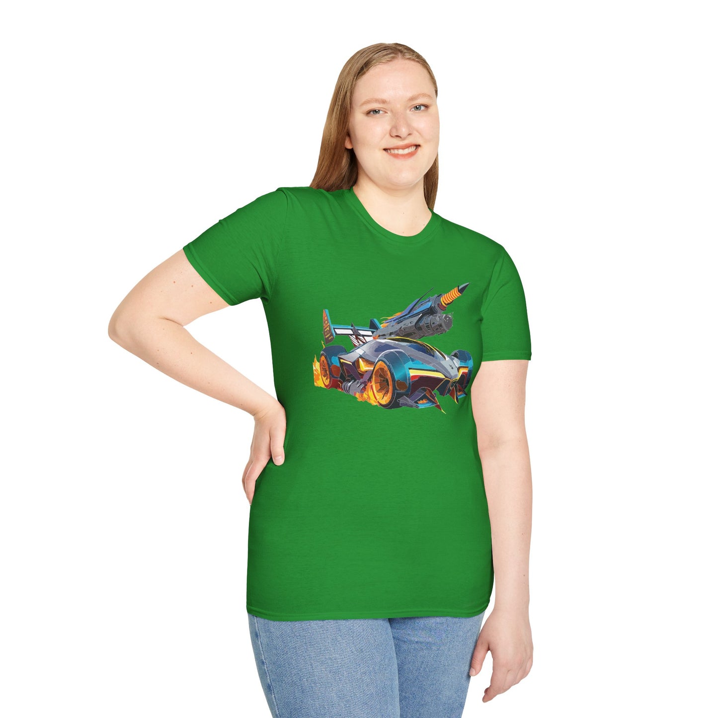 Unisex Car T Shirt Softstyle Cotton Tee With Car Design Hot Wheels Graphic Tee For Men And Women