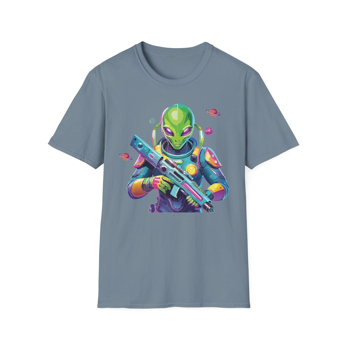 Alien Cosmos T Shirt Unisex Gildan Softstyle 64000 Art Design Tee For Everyday Comfort