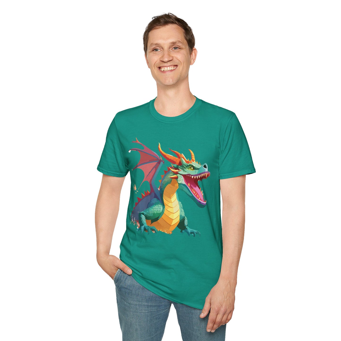 Dragon Graphic T Shirt Unisex Softstyle Cotton Tee Dragon Art Shirt For Men Women