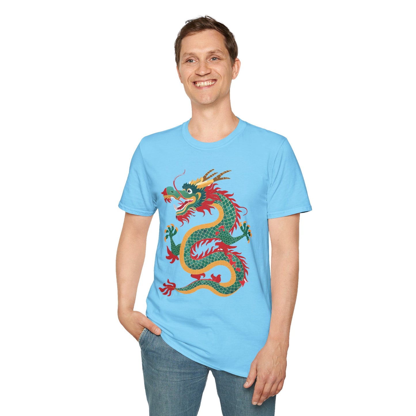Dragon T Shirt Unisex Dragon Shirt With Animal Art Design Gildan Softstyle Tee 100 Cotton