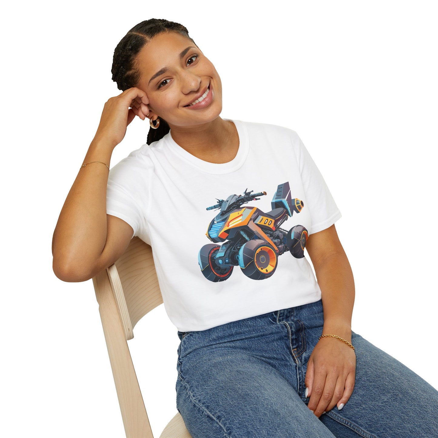 Unisex Bike T Shirt Moto Shirt With Motorcycle Design MTB Tee For Riders One Hundred Percent Cotton