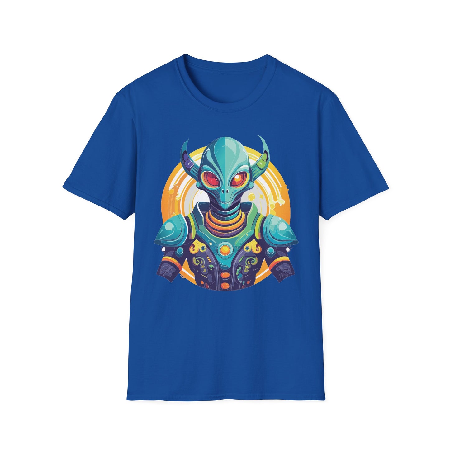 Alien T Shirt Cosmos Design Unisex Softstyle Cotton Tee With Aliens Art Graphic Print