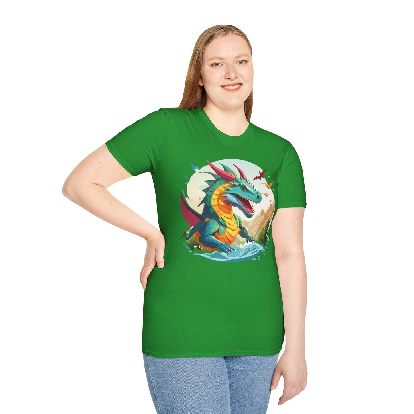 Dragon T Shirt, Dragon Shirt, Shirt with Animals, Animal Shirt