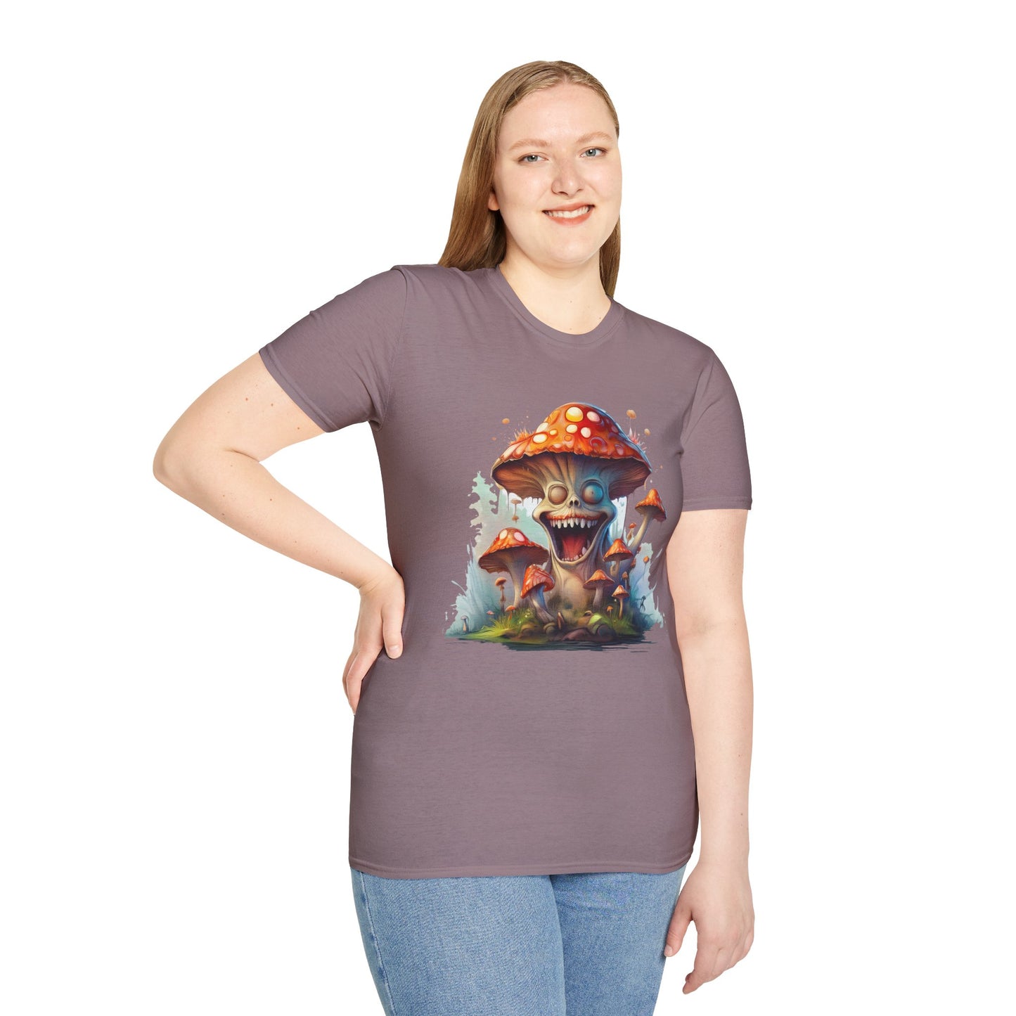 Mashroom Short Sleeve Tee Unisex Funny Mashroom Shirt With Fungus Graphic Gildan Softstyle 64000