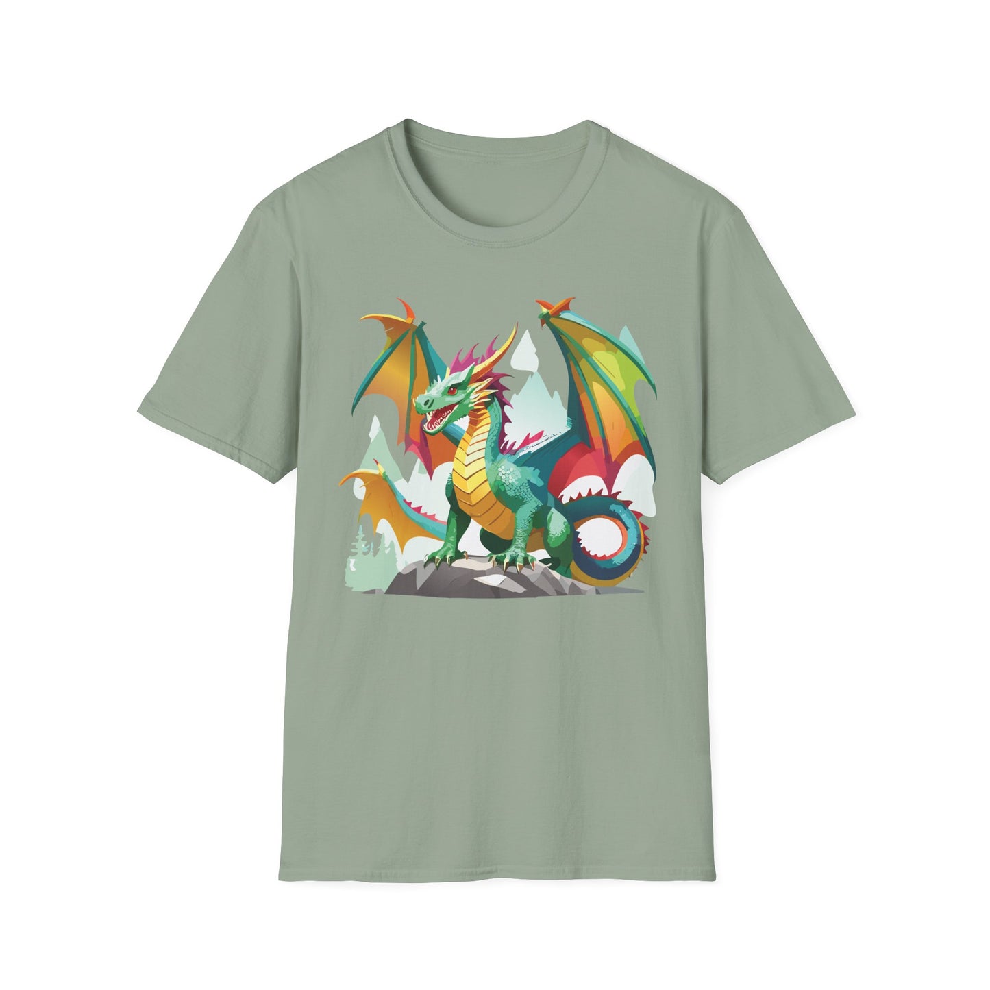 Dragon Graphic T Shirt for Men and Women Unisex Animal Design Softstyle Cotton Tee Premium Quality