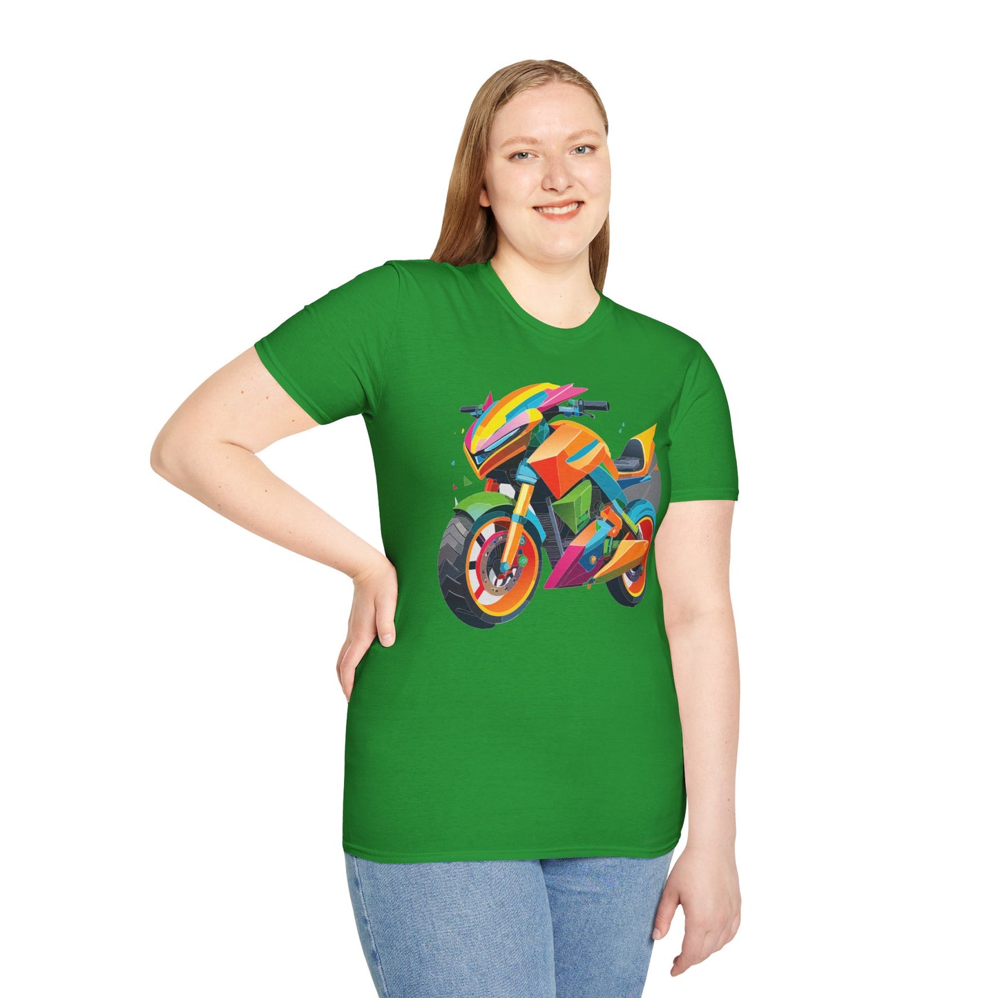 Unisex Bike T Shirt Moto Shirt MTB T Shirt With Art Design Softstyle Cotton Tee For Enthusiasts