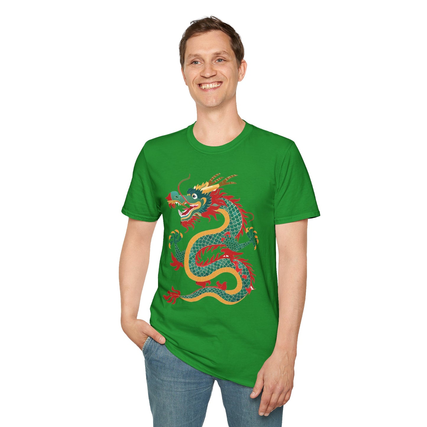 Dragon T Shirt Unisex Dragon Shirt With Animal Art Design Gildan Softstyle Tee 100 Cotton