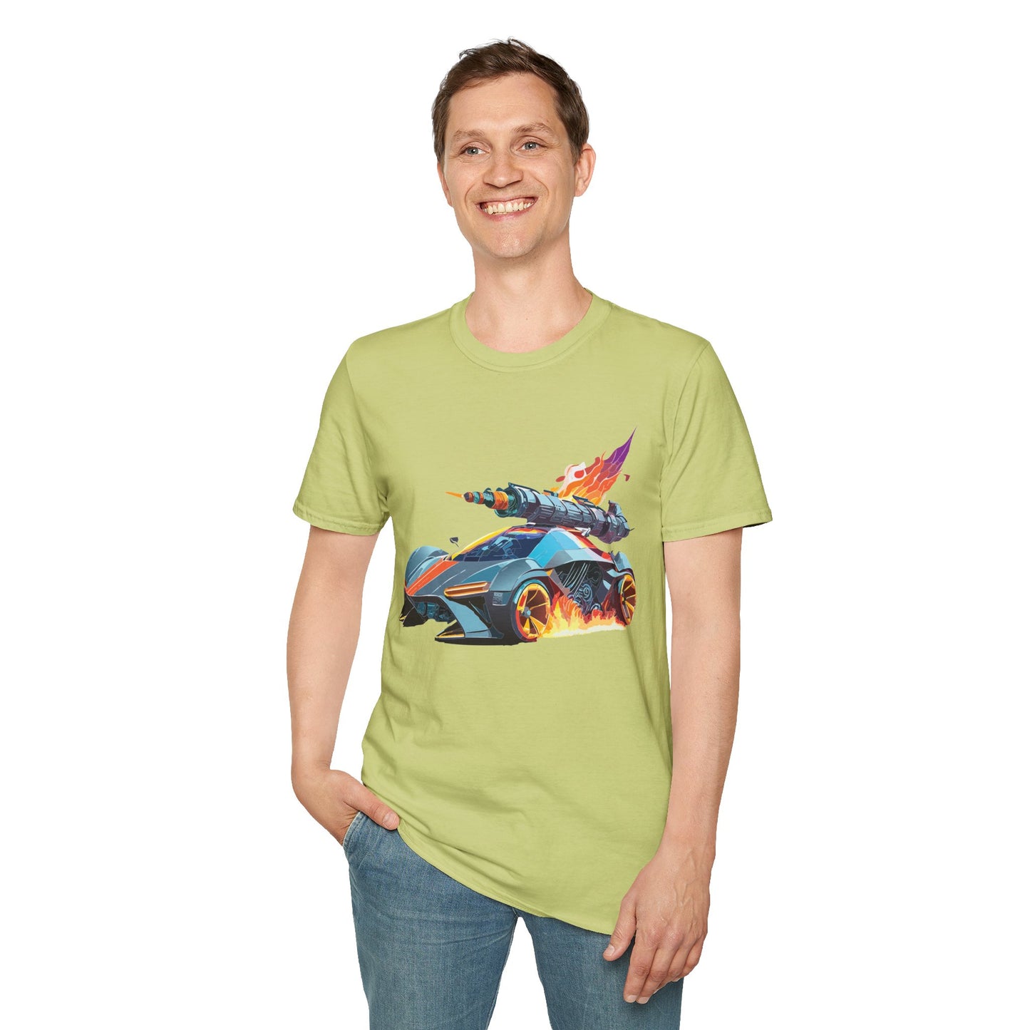 Car T Shirt for Car Lovers Unisex Softstyle Tee 64000 Hot Wheels Design Shirt with Cars