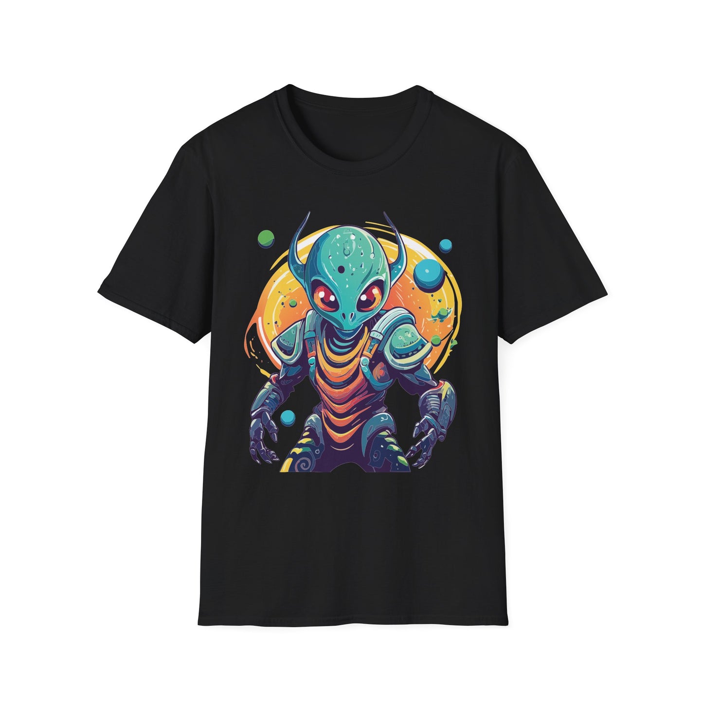 Alien Cosmos Shirt Unisex Softstyle Tee With Alien Art Design Space Theme Graphic Tee
